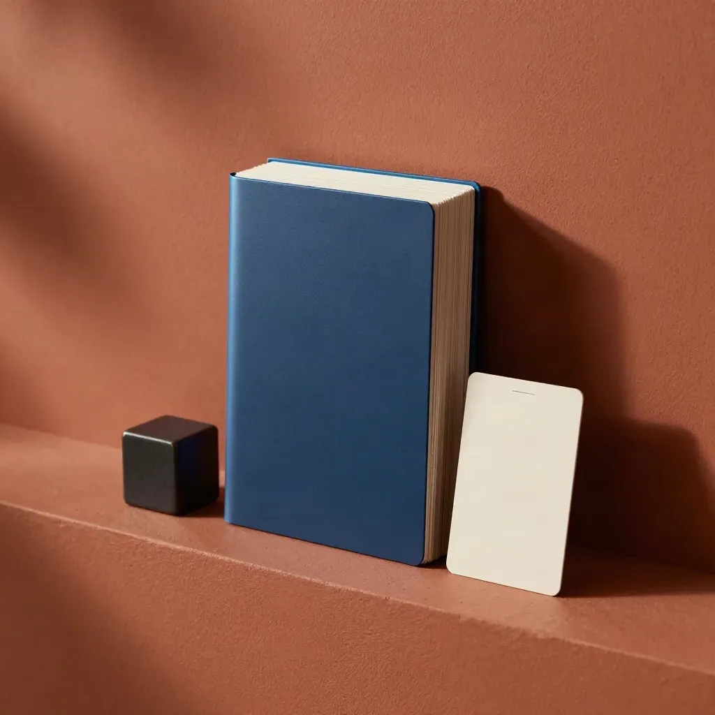 A matte hook-pack deck on a terracotta ledge with insert stacks and a dark ceramic block